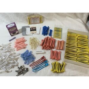 Vintage Toni Hair Perm Rods Swing Arm Spin Curlers Willat Tilt End Papers Clips